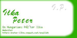 ilka peter business card
